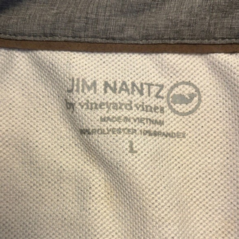 Vineyard Vines Jim Nantz Mens Grey Plaid 1/4 Zip Golf Pullover Sweater Large - Picture 6 of 6